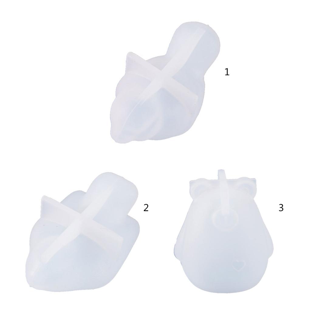 Handmade DIY Art Pendants UV Resin Mold 3D Animal Ornaments Silicone Mold Birds Bear Desktop Decorations Casting Mold