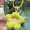 Fabric Flower Fabric Flower Keychain Jewelry Fabric Flower Bag Pendant  Car Keychain
