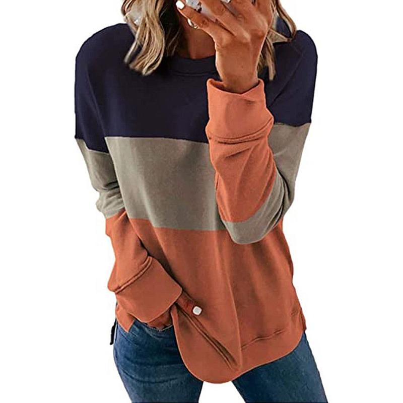BITCED Women's Fashion Casual O-Neck Long Sleeve Blouses & Shirts