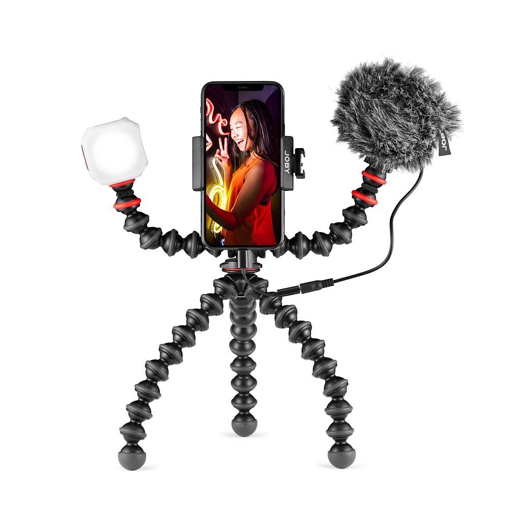 JOBY Gorillapod Mobile VLOG Kit Webo and Beamo Mini LED Flexible Smartphone Smartphone and Light for Video and Mobile Content Includes Beamo Mini LED