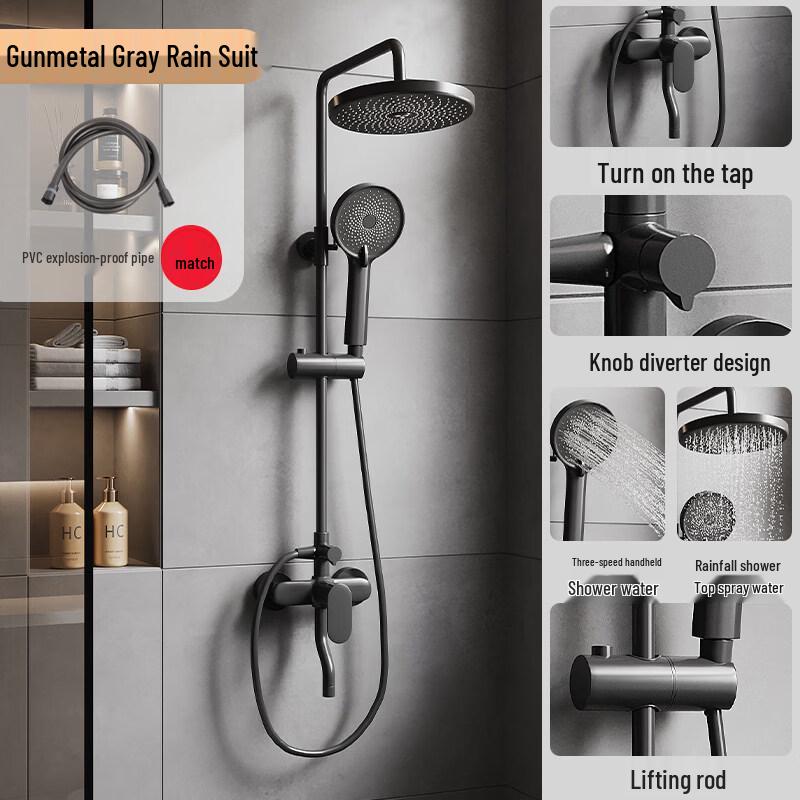 

TLXT Wall-Mounted Shower Faucet Set