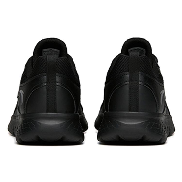 Anta Running Collection Cushioning Slip Resistant Abrasion Resistant Lightweight Low top Running Shoes Men's Pure Black 912145522-4
