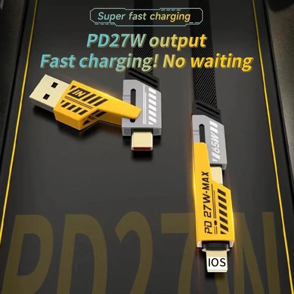 27W/65W Fast Charging USB To Type C Lighting Cable Fast Charger for iPhone Huawei Xiaomi PD Mobile Phone Cable USB Charger Cable Power Cables