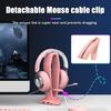 RGB Headphones Stand Over-ear Headset Holder Desktop Gaming Earphones Display Shelf with 3 USB 3.0/3.5mm Ports/Mouse Cable Clip