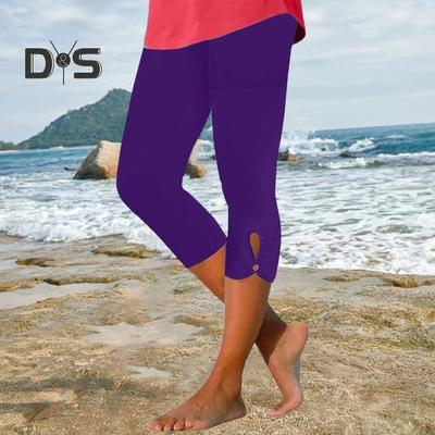 Damskie spodnie Capri do jogi, legginsy Capri z wysokim stanem, elastyczne, kompresyjne, do ćwiczeń, biegania, jogi, podróży