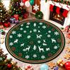 Christmas Tree Pattern Rugs for Bedroom Round Living Room Decoration Red Carpet Soft Study Floor Mat Washable Home Anti-slip Rug