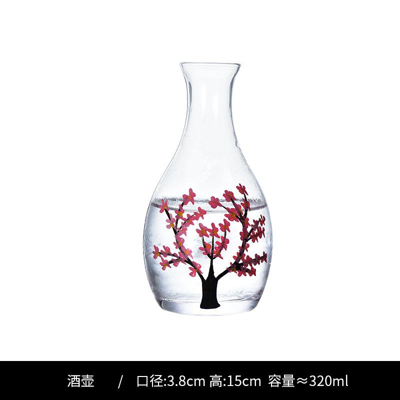 Japanischer Stil Sakura Weingläser Weindekanter Sake Krug Set Haushalt Weinwärmer Hotel Hochzeit Restaurant Bar Glas Set Geschenk