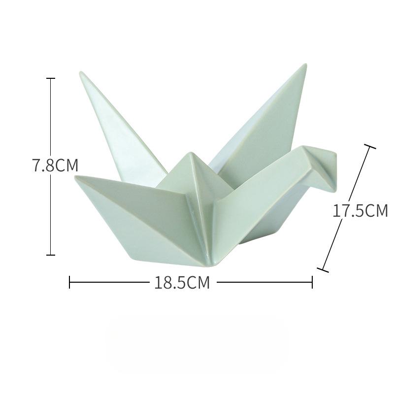 Creative Ceramic Craftsmanship Thousand Paper Crane Folding Home Furnishings Entrances Living Rooms Desktop Decoration Ornaments