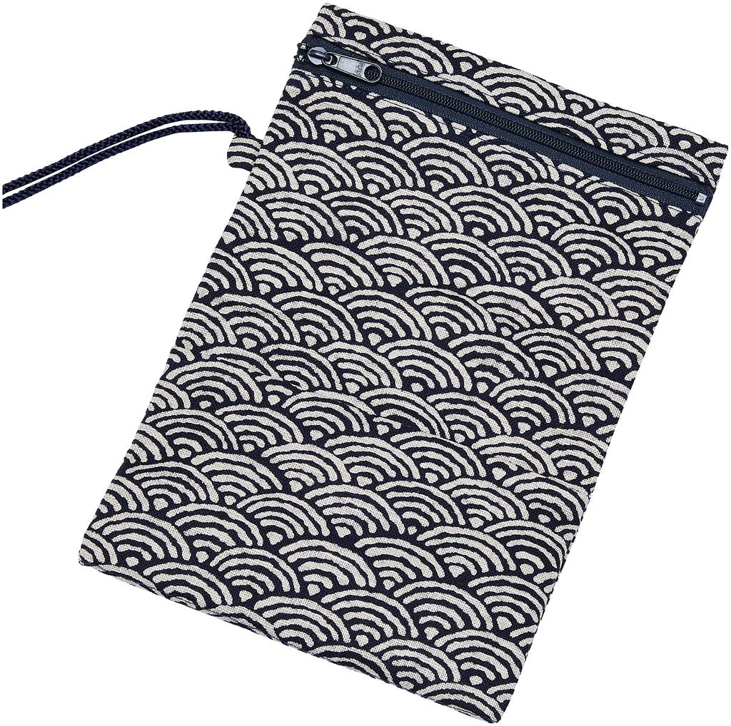 Maruzen Travel Seigaiha x 1 x Wallet, Pattern, 17.5 9.5cm