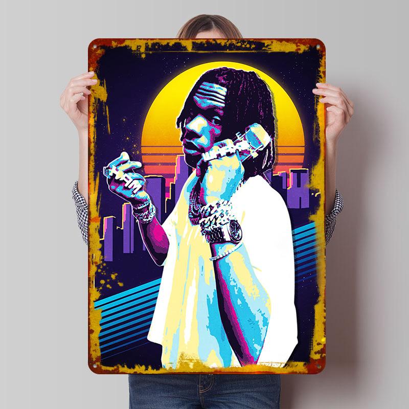 

Lil Baby 80s Retro Art Tin Plaque Poster Customized Wall Art Retro Vintage Metal Signs for Man Cave Aesthetic Room Decor Men 7.9x11.8In(20x30cm)