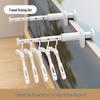 Retractable No-Drill Foldable Clothes Drying Rack for Travel and Hotel Use