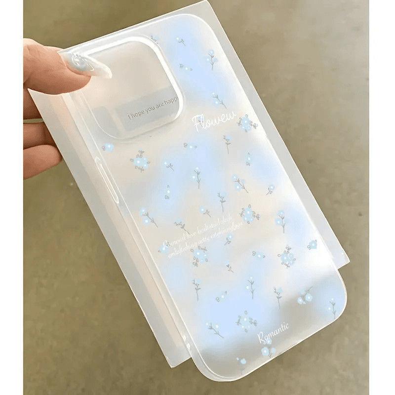 

Синий Ореол Маленький Цветочный для IPhone 15 для Apple 16 Женский Чехол для Телефона 13 Promax Мультяшный 14 Прозрачный 12 For Apple 6