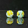 Handmade Two-Color Fired Hydrangea Glass Beads for DIY Jewelry