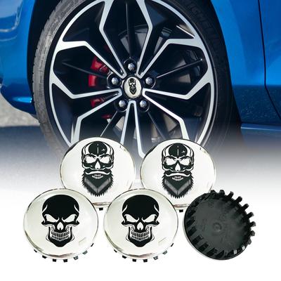 4ks/šarže 83mm lebka Logo Středové krytky náboje kola Krytky náboje Ráfek Automobil Prachový kryt Příslušenství do auta pro Chevrolet GMC Tahoe Silverado
