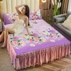 1pc Ruffle Bed Skirt +2pcs Pillowcase Thicken Sanding Bed Skirt 3pcs Set Soft Comfortable Bedspread Twin Double Size Bed Cover