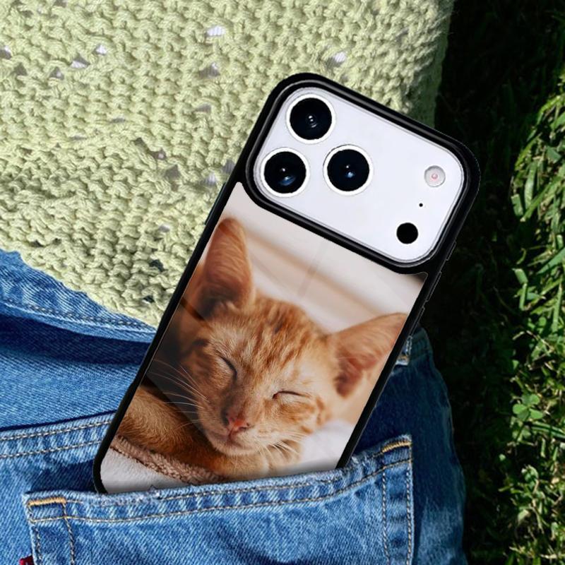 Cute Chausie Kitten Cat Phone Case Cover for IPhone 11 12 13 14 15 16e 17 Pro Max Coque for IPhone 17 Air