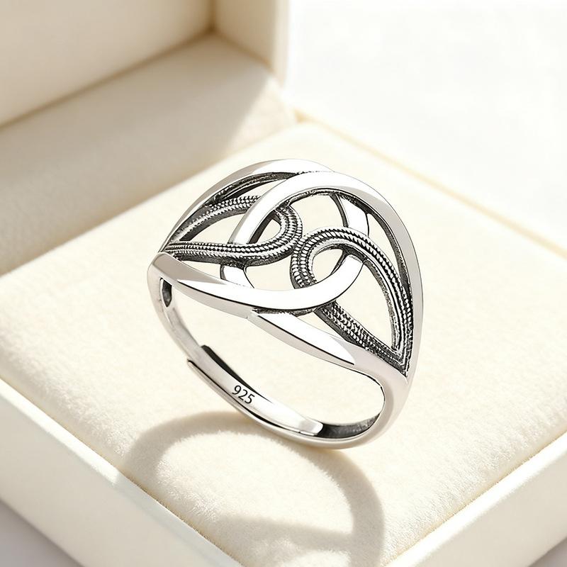 VENTFILLE   CopperBlack Zircon Wheat Ears Leaf Ring for Women Girl Gift Double Layer Simple Jewelry Dropshipping