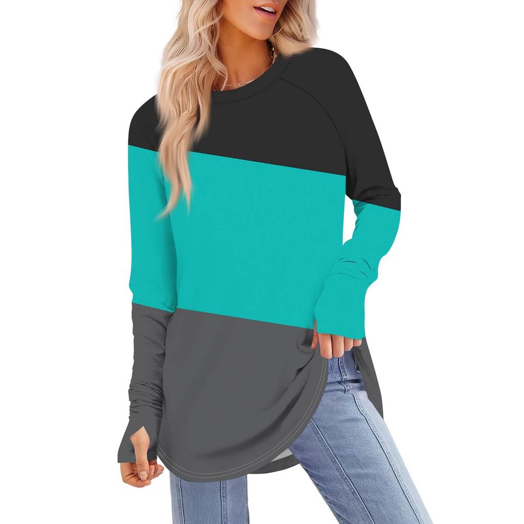 Womens Oversized Sweatshirt Graphic Sweater Long Sleeve Drop Shoulder Round Shirt Tops Vintage Clothes