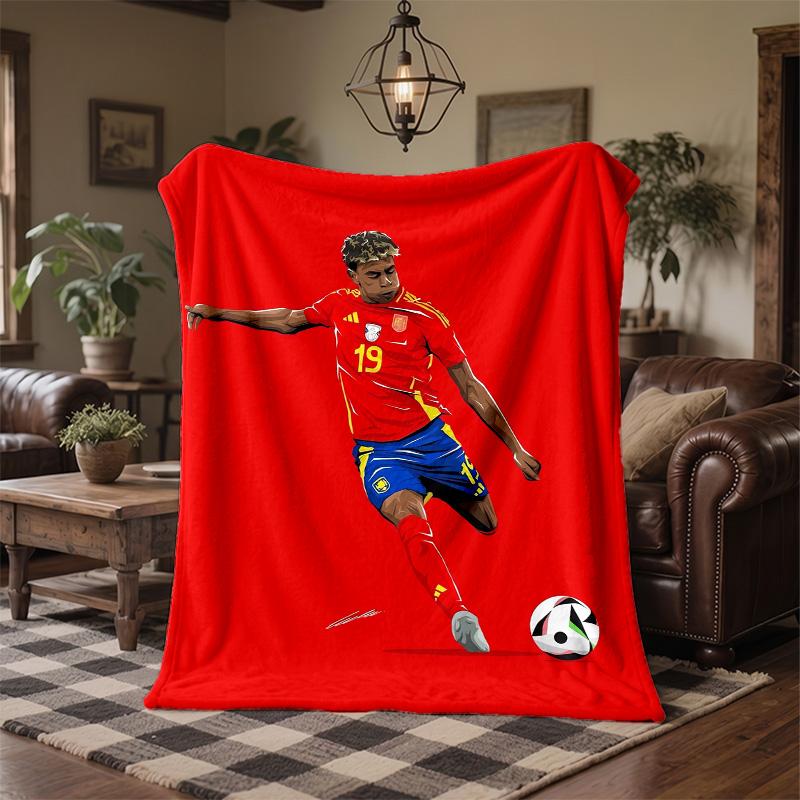 Lamine Yamal Print Flannel Blanket Soft Warm Sofa Bed Throw Blanket For Home Office Bedroom