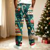 Men's Casual Pants with Christmas Print, Loose Fit Comfortable Street