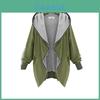 Abbigliamento da Donna Taglia Grande Giacca alla Moda con Cappuccio e Zip per uno Stile Confortevole