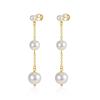 Copper Pearl Tassel Earrings - Fashionable, Versatile, and Exquisite Design for Women