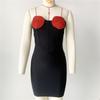 New love bandage dress tube top slim temperament tight women's niche evening dress