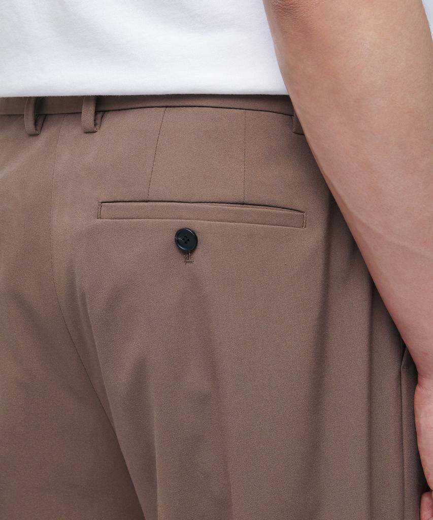 Musinsa Standard Lightweight Wide Hidden Banding Slacks [Light Brown]