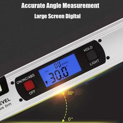 Digital Vinkelmätare Vinkelhittare Inclinometer elektronisk Vattenpass 360 grader med/utan Magneter Vattenpass vinkel lutningstest Linjal 400 mm
