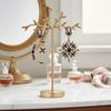 Embedded Vintage Enamel Ear Drop Versatile Stud Earring Light Luxury Ear Jewelry  Mom