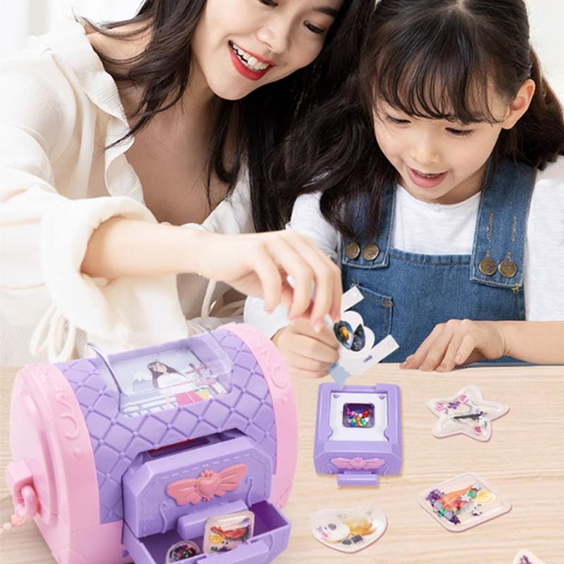 DIY Sticker Maker Toys Diy Creative Handbags Toy for Girls Children's 3D Stickers Machine Early Learning Educational Party Gift