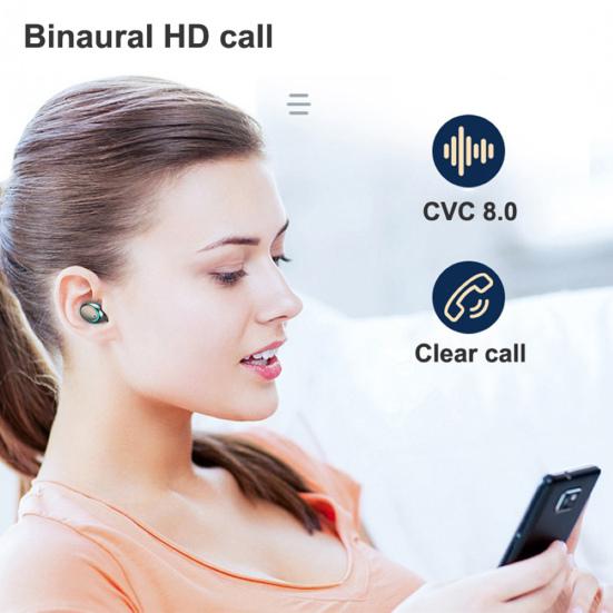 F9-5C True Wireless Stereo LED digitální displej Bluetooth 5.0 kompatibilní bezdrátová sluchátka Sportovní sluchátka do uší