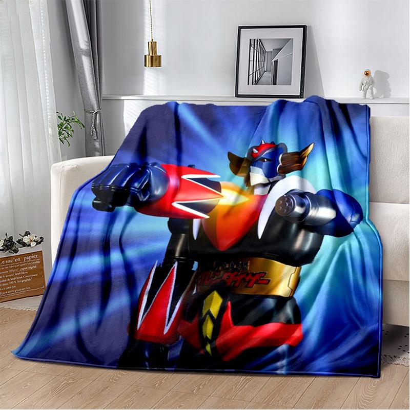 UFO Robot Grendizer Anime Cartoon Soft Plush Blanket,Flannel Blanket Throw Blanket for Living Room Bedroom Bed Sofa Picnic Kids