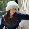 Soft and Waxy Face Showing Little Korean Style Hat for Girls in Autumn and Winter Cold Proof Thickened Plush Knitted Hat