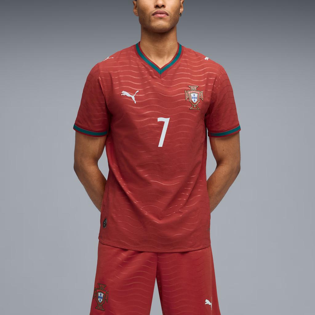 Puma Portugal 2026 Authentic Home Player Jersey Cristiano Ronaldo 7 Moisture-Wicking V-Neck Short Sleeve Football Shirt Men Jersey 788140-77