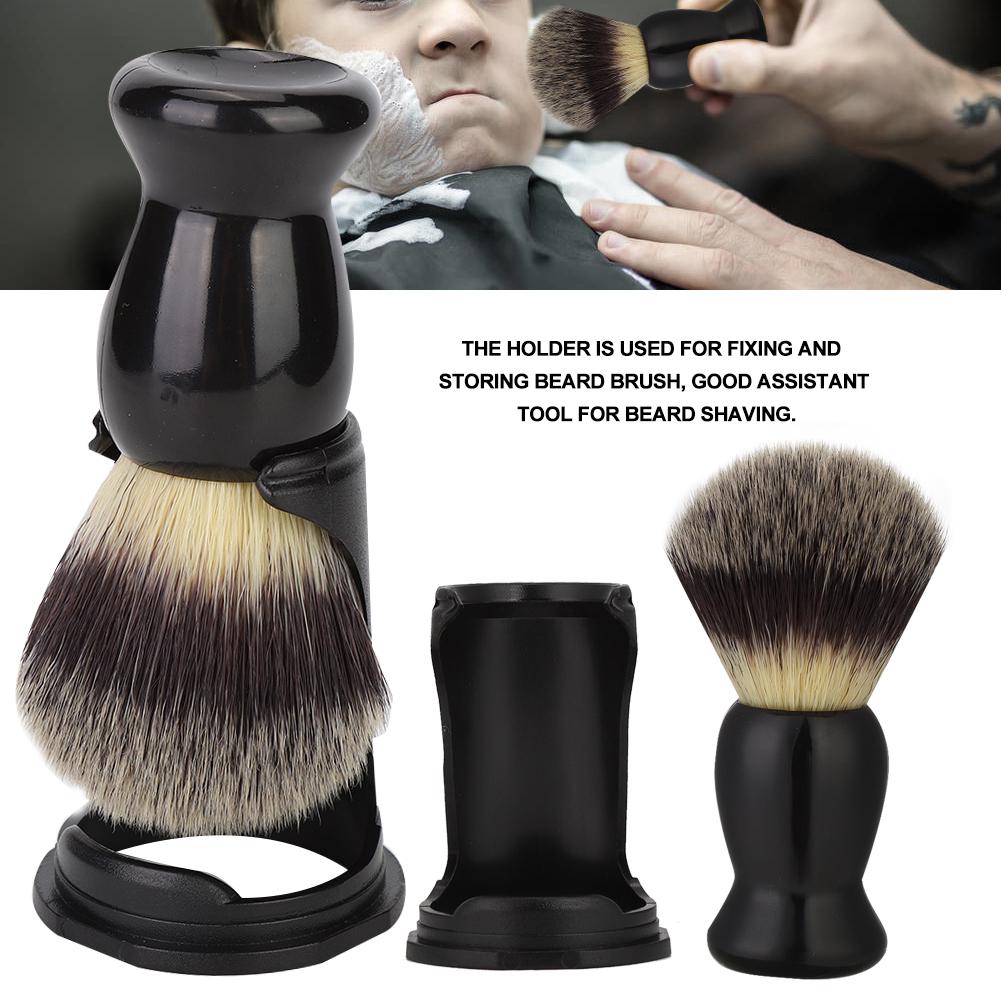 Professional Black Acrylic Shaving Brush Holder Support Beard Brush Shaving Tool