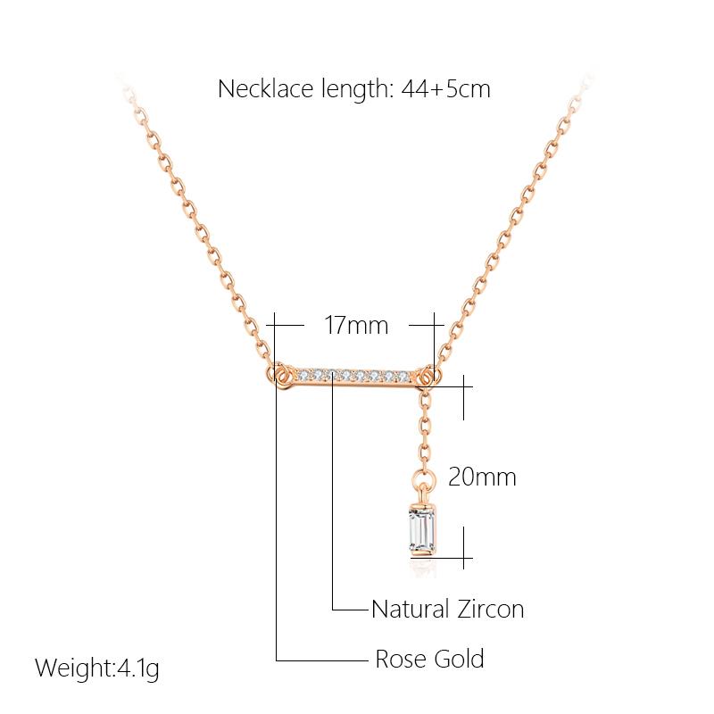 Náhrdelník s přívěskem Kinel Rose Gold pro ženy Jedinečný denní náhrdelník se zirkonem