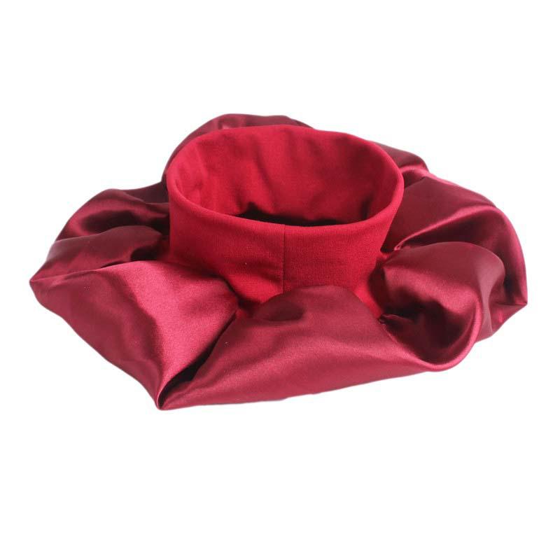 Soft Silk Hair Bonnet With Wide Band Comfortable Night Sleep Hat Hair Loss Cap