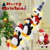 Christmas Penguin Slide Plush Decor Stair Railing Fake Snow Xmas Party Decoration