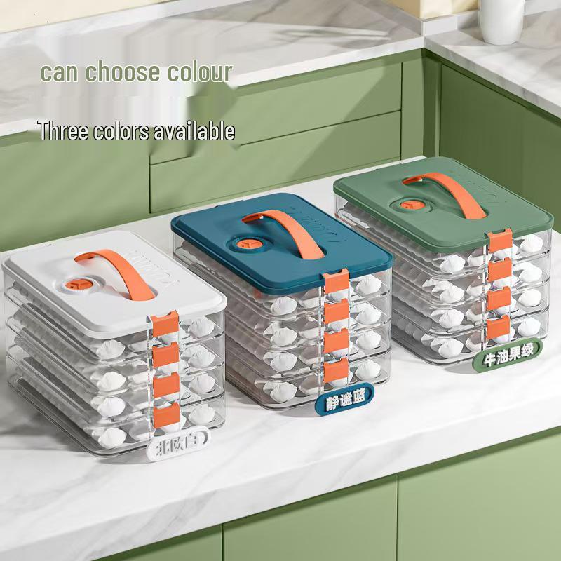 Thick Plastic Dumpling Storage Box for Freezer and Home Use – Food Grade and Fresh Keeping