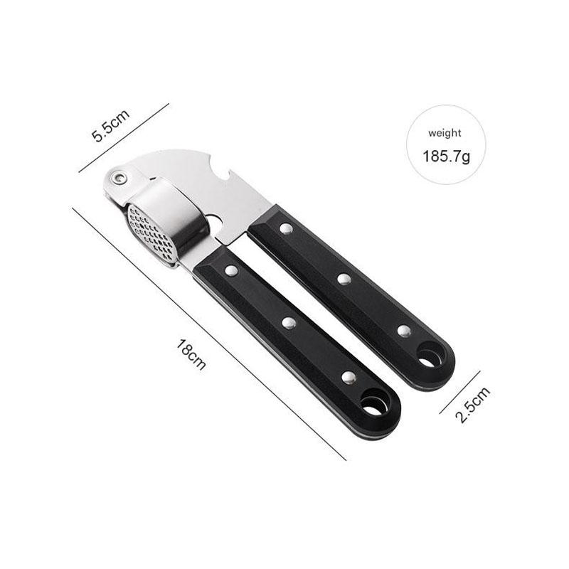 1/2PCS Stainless Steel Garlic Press Multi-Functional Garlic Press with Bottle Opener Anti-Corrosion for Creative Kitchen Tools