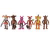 Collectible Set Of 6 Five Nights At Freddy's Light Up Action Figures With Movable Parts