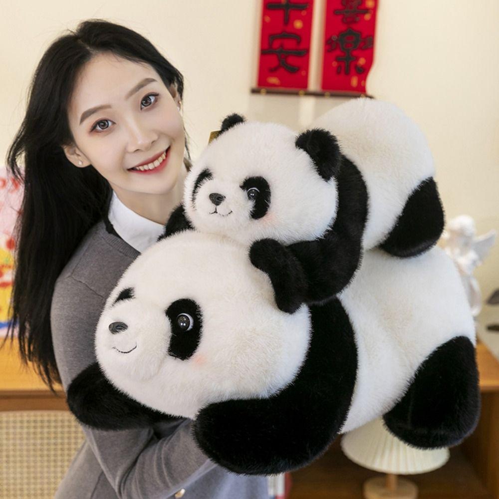 Fluffy Panda Stuffed Doll Sitting Posture Soft Panda Plush Doll Panda Plush Toys  Room Decoration