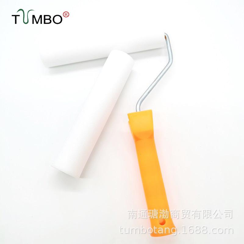 Full Size Sponge Roller Brush - 2/3/4/6/9 Inch for Latex and Art Wall Painting, No Brush Marks White; 2-inch PP Hook Handle 1pc