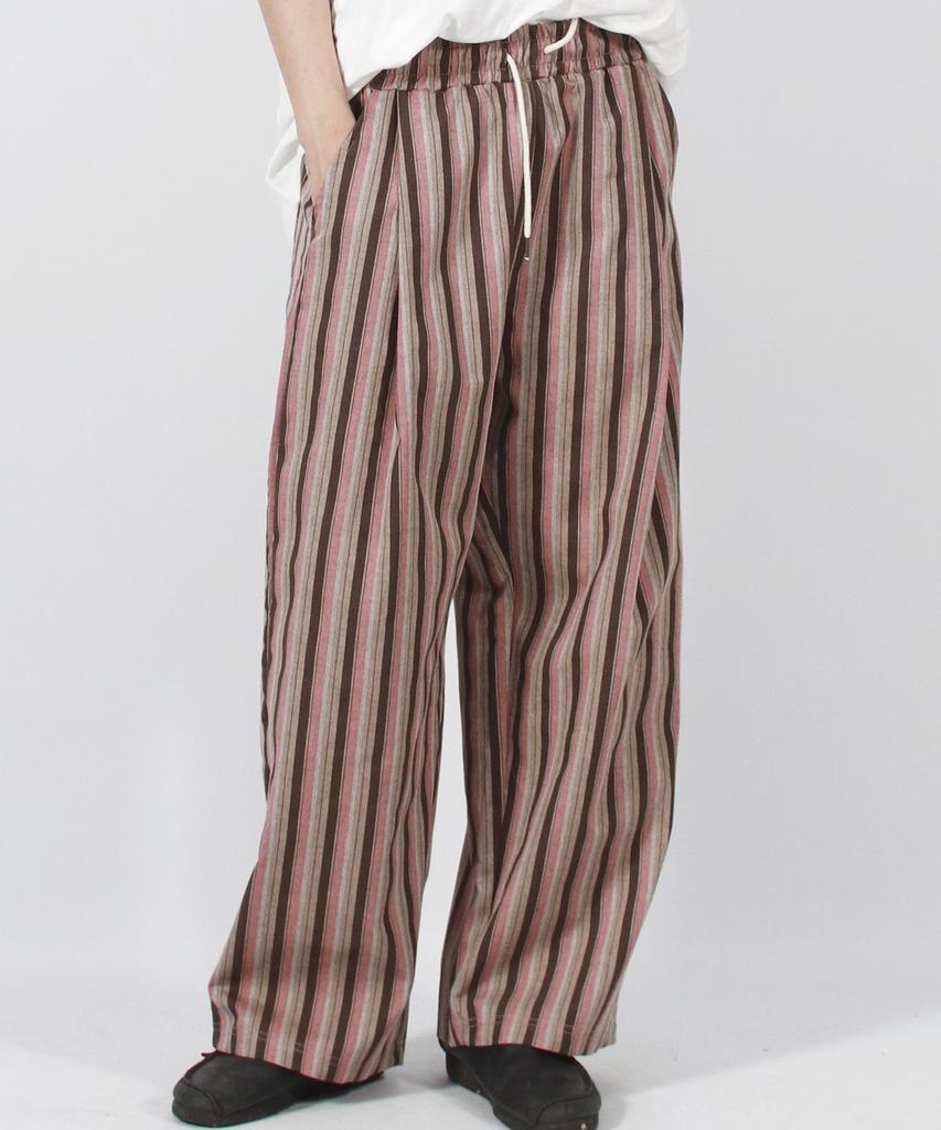 Deumakeu M Vintage Streifen Weite Hose Staubrosa