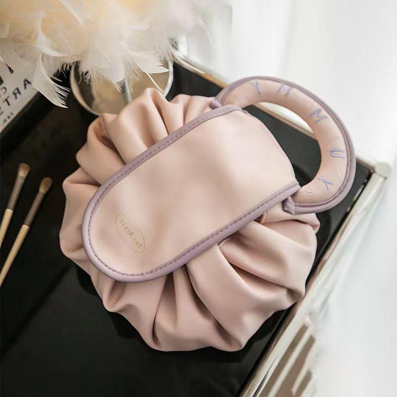 Waterproof Drawstring Cosmetic Bag Large Capacity Portable Handbag Storage Bag