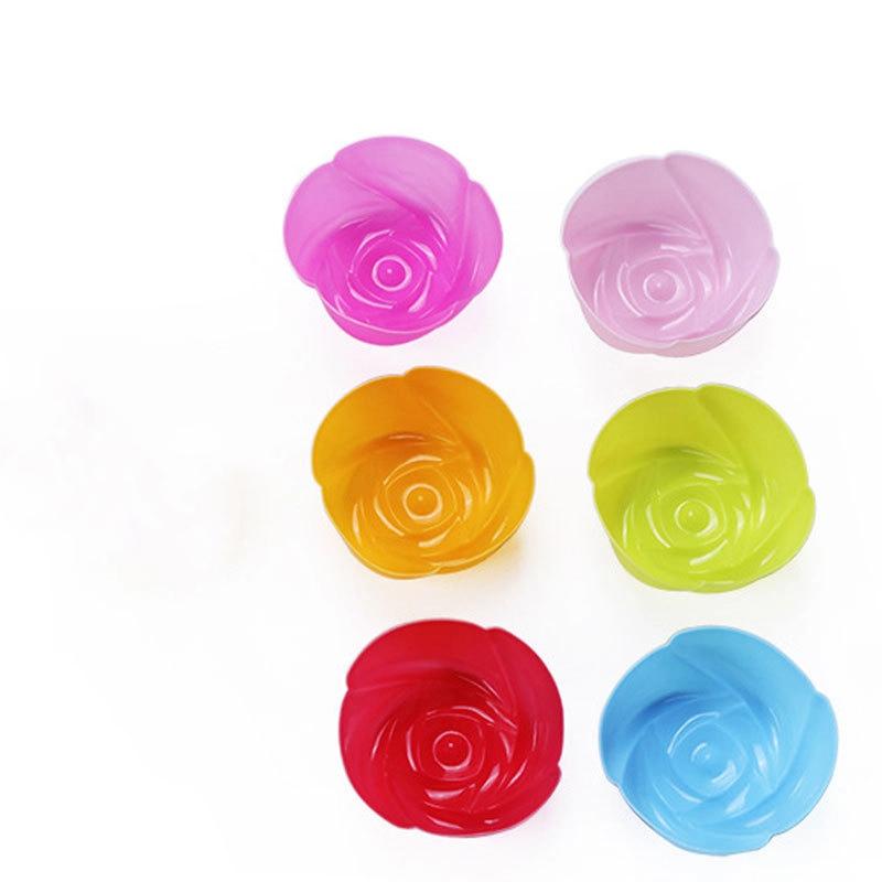 

Creative 6Pcs/Set Silicone Cupcake Mold Reusable Muffin Baking Cup Liner Nonstick Moulds Random Color Kitchen Baking Accessories