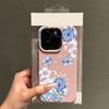 Blue Flowers Phone Case For Iphone 11 12 13 14 15 16 17 Pro Max 16 Plus 16E 17E Transparent Soft Cover