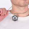European and American Jewelry Nordic Viking Warrior Helmet Necklace Thor Axe Logo Pendant Necklace
