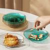 8pcs Serving Plate Bowls Gold Rim Transparent Tray For Weddings Upscale Parties Dessert Table Cupcakes